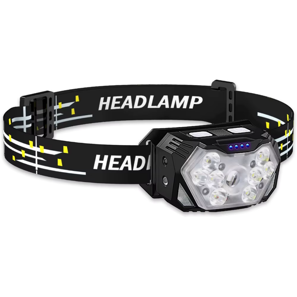 LED Stirnlampe 9-fach mit Sensor & USB – ProBeam 6X