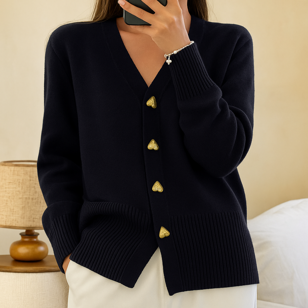 PureCharm V-Ausschnitt-Strickcardigan