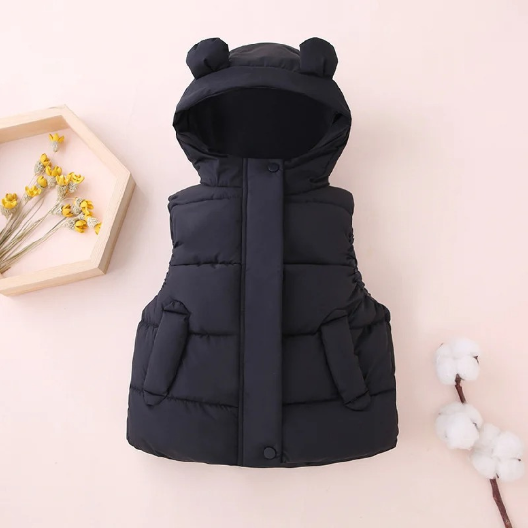 Weste mit Kapuze & leichter Wattierung – CozyCub Vest