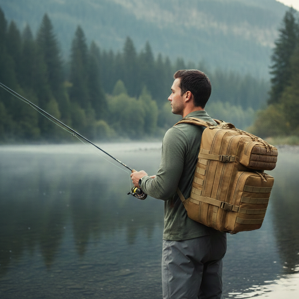 45L Wanderrucksack mit MOLLE-System für Camping und Trekking