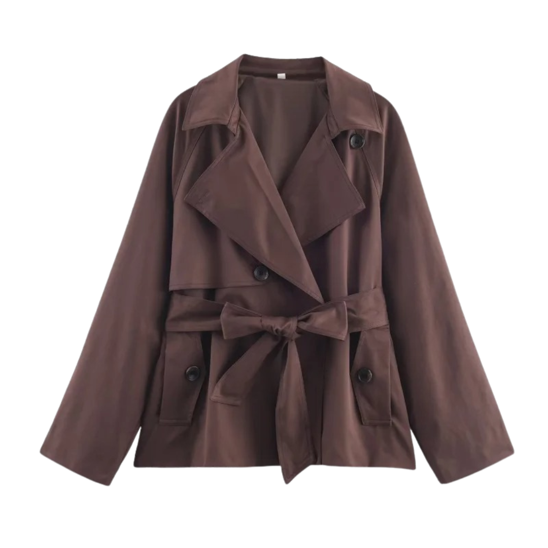 Mantel Damen mit Taillengürtel & Doppelreiher – Maillard Grace Coat
