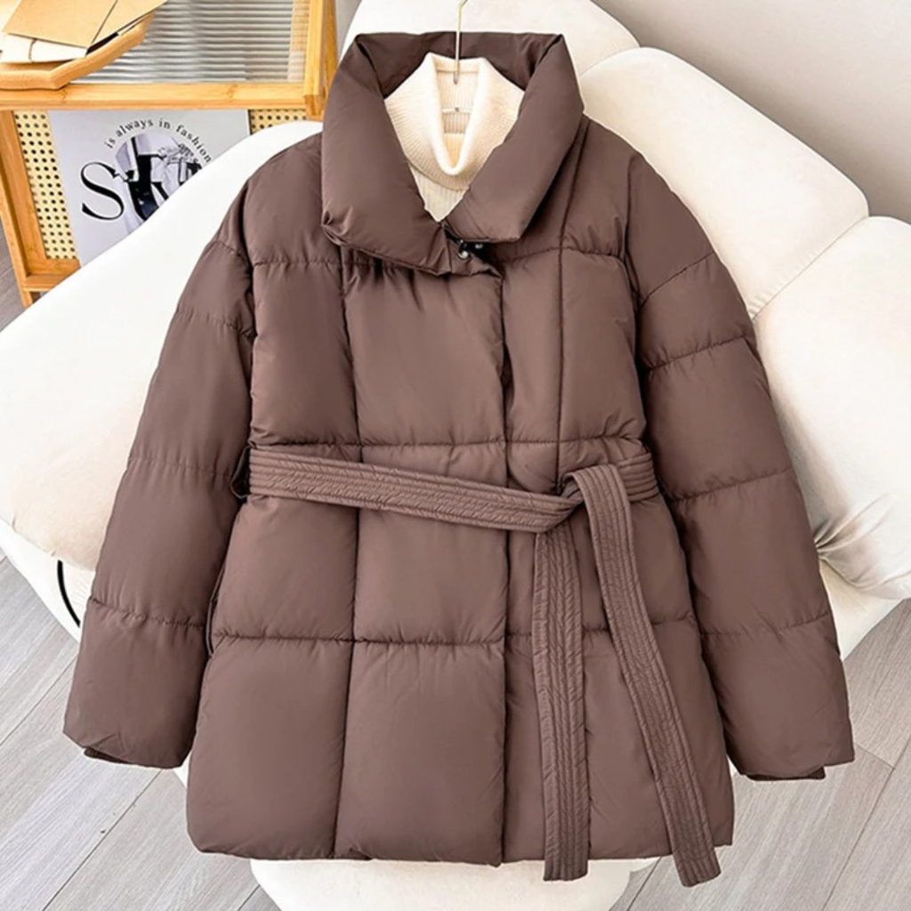 Daunenjacke mit Taillengürtel & Wärmepolsterung – FrostLuxe Parka