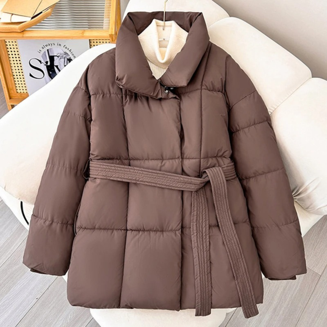 Daunenjacke mit Taillengürtel & Wärmepolsterung – FrostLuxe Parka