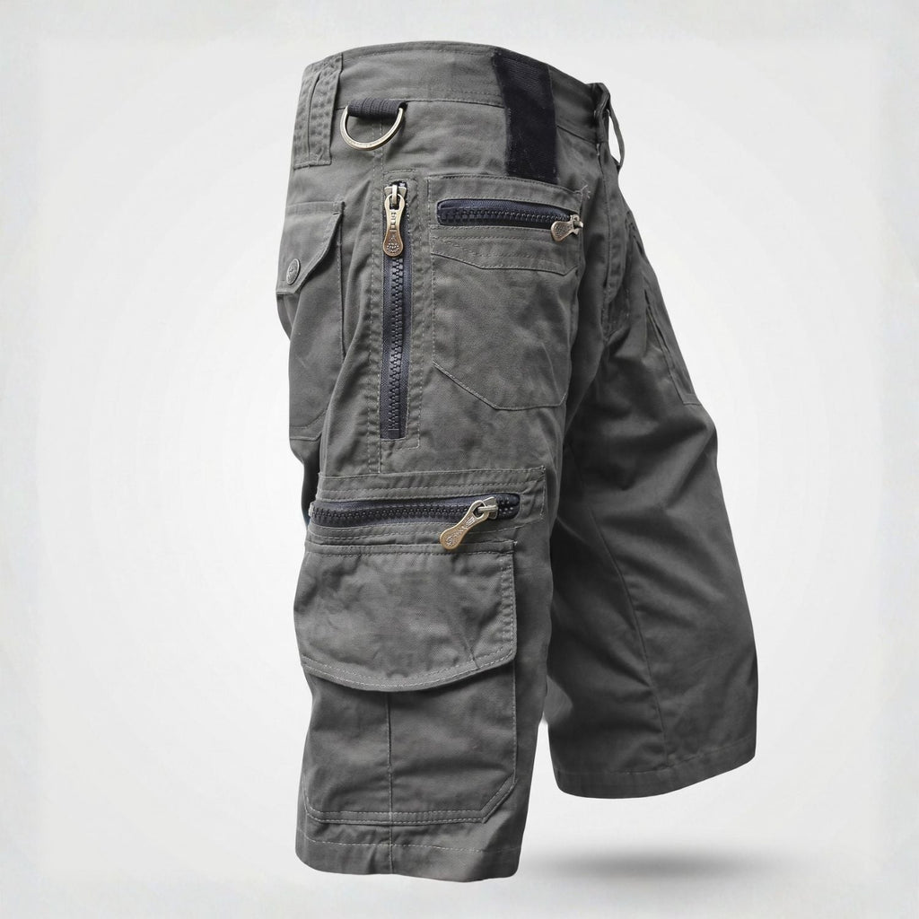 Herren Outdoor-Cargo-Shorts mit 10 Taschen – Baumwolle
