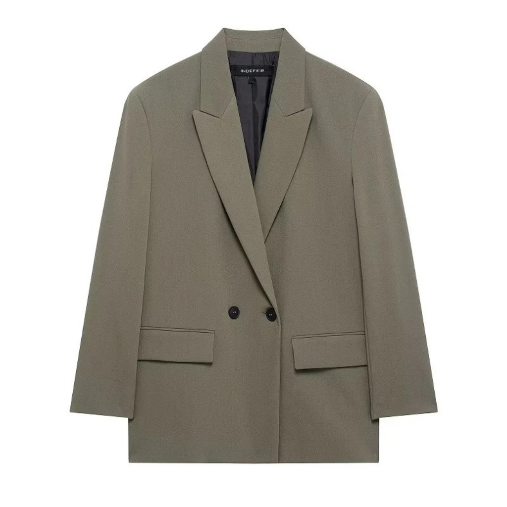 Mantel Damen mit klassischem Reverskragen & Ein-Knopf-Verschluss – LineaForm Blazer