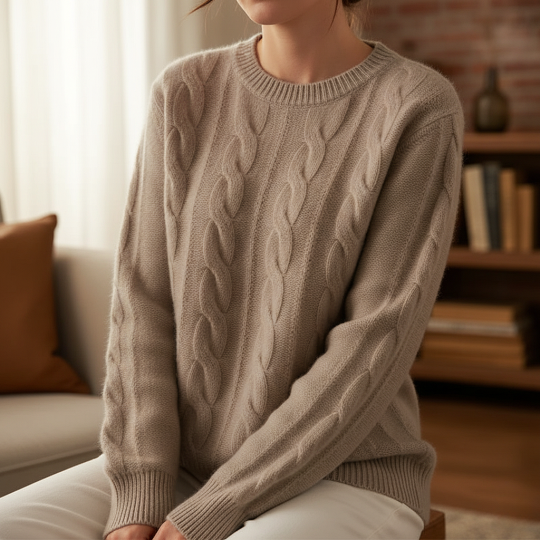 SoftKnit Zopfpullover