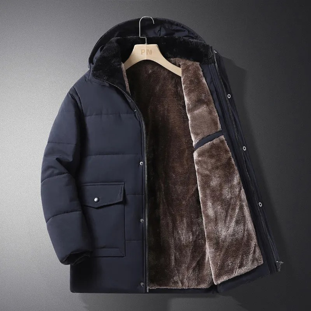 Jacke mit Fleecefutter & Abnehmbarer Kapuze – Nordfell Parka