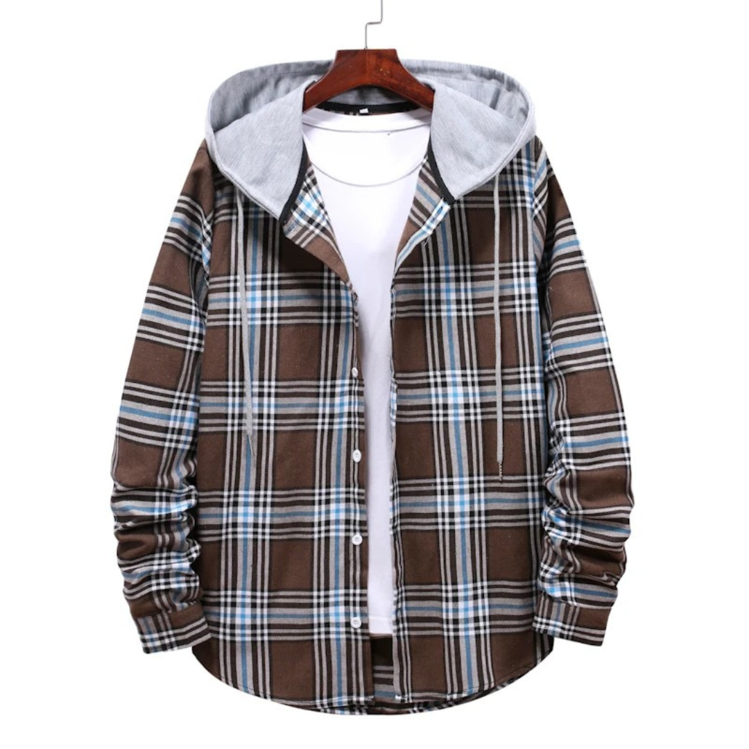 Flanell Pullover mit Kapuze & Karomuster – UrbanLoom Check
