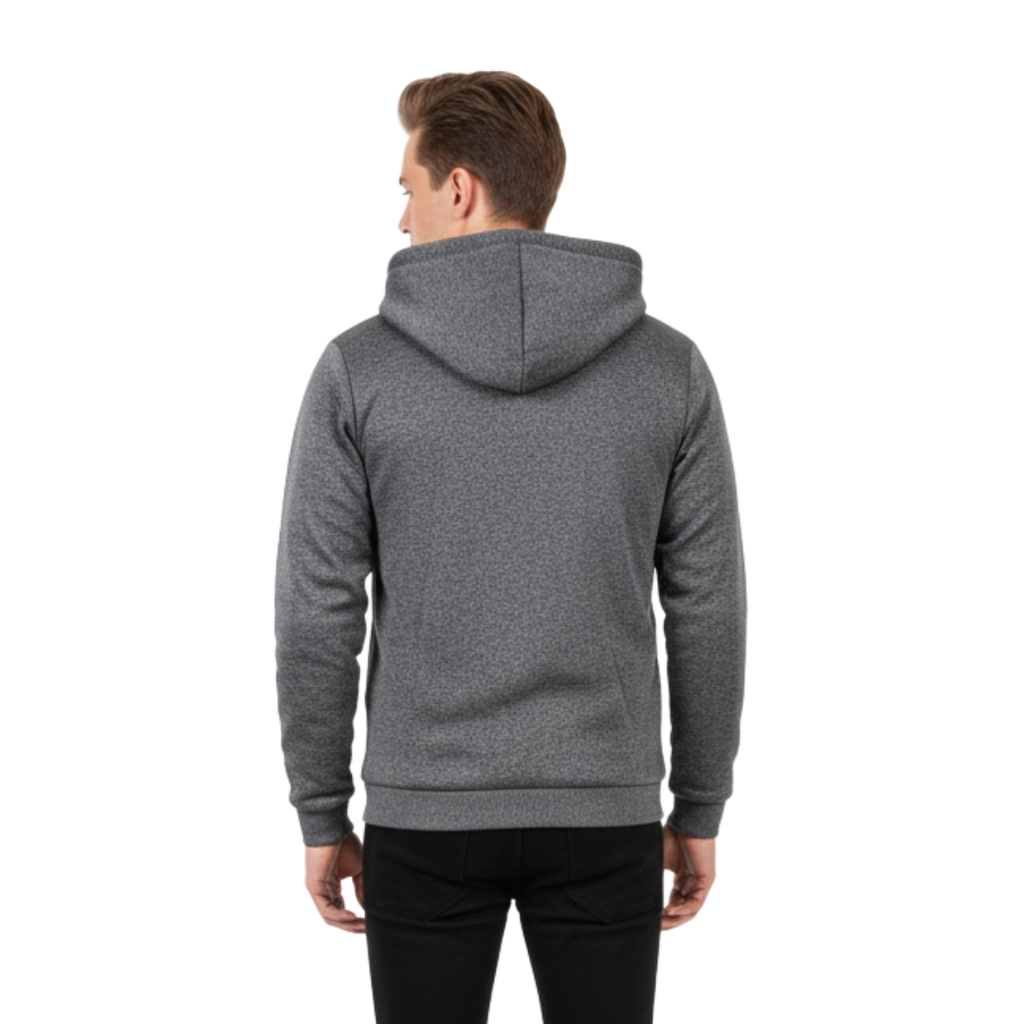 Thermo-Fleece-Herren-Kapuzenjacke mit Reißverschluss – Warme Sherpa-gefütterte Winterjacke