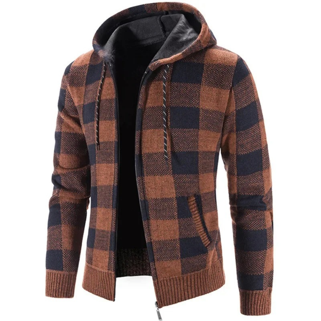 Flanell Pullover mit Fleecefutter & Kapuze – NordHaven Check Jacket