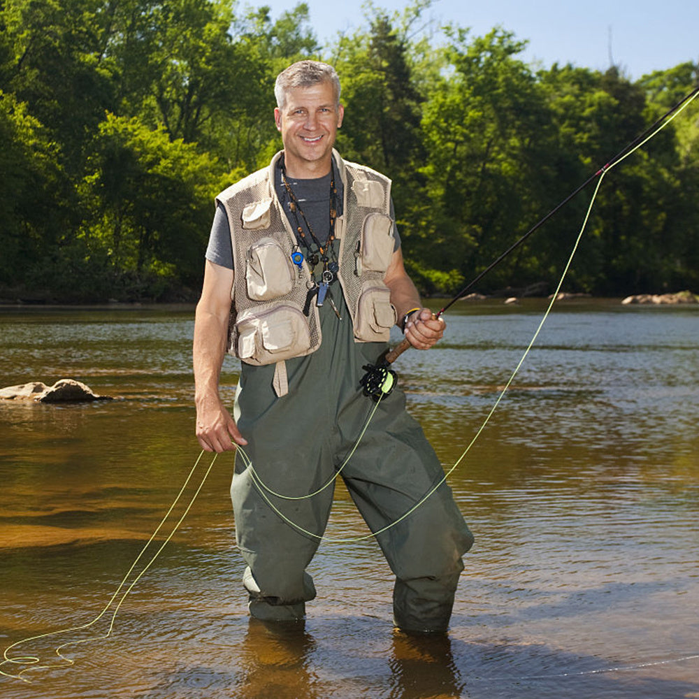 Wathose mit integrierten Stiefeln – wasserdicht für Fluss und Teich