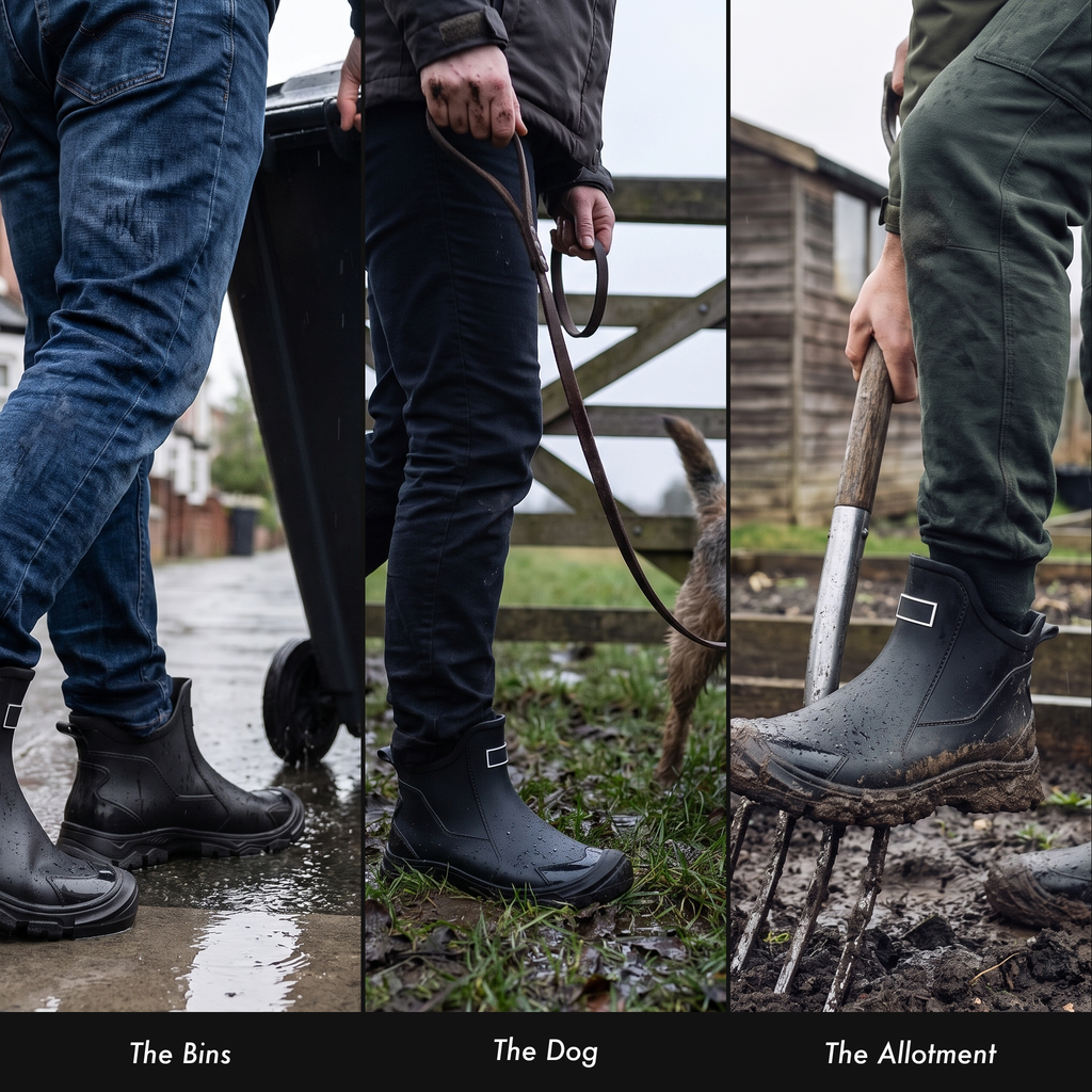 Kurze Gummistiefel – wasserdichte Slip-on Gartenschuhe, knöchelhoch