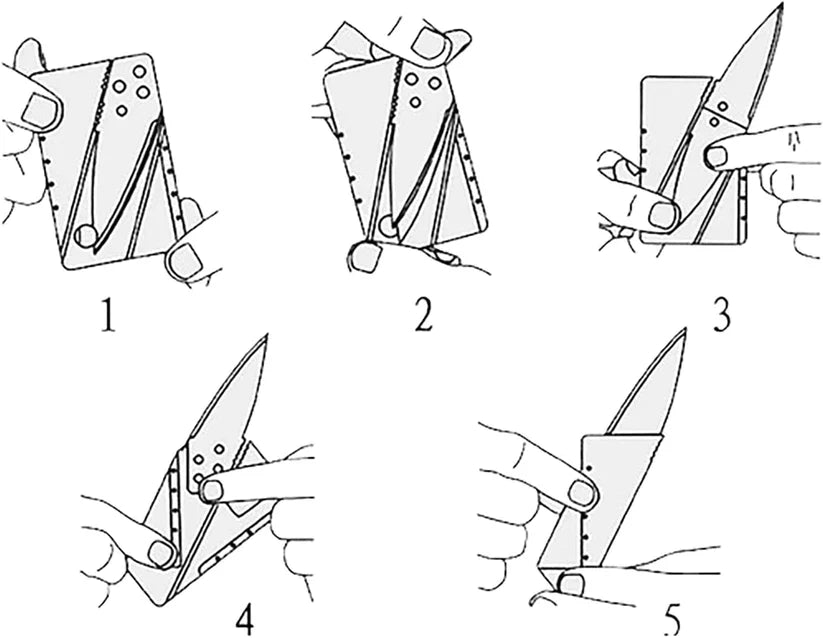 Multitool-Klappkarte – Taschenmesser in Kreditkartengröße