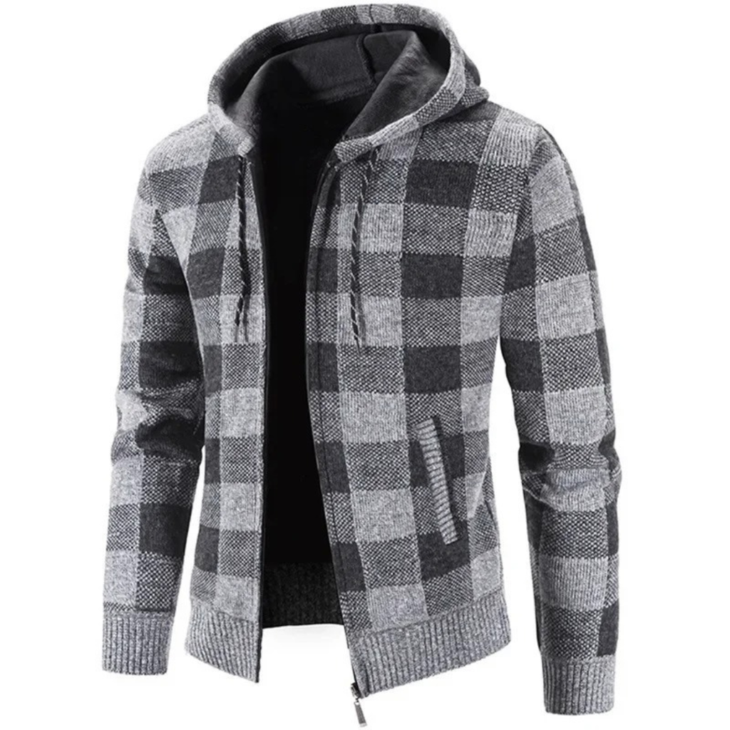 Flanell Pullover mit Fleecefutter & Kapuze – NordHaven Check Jacket