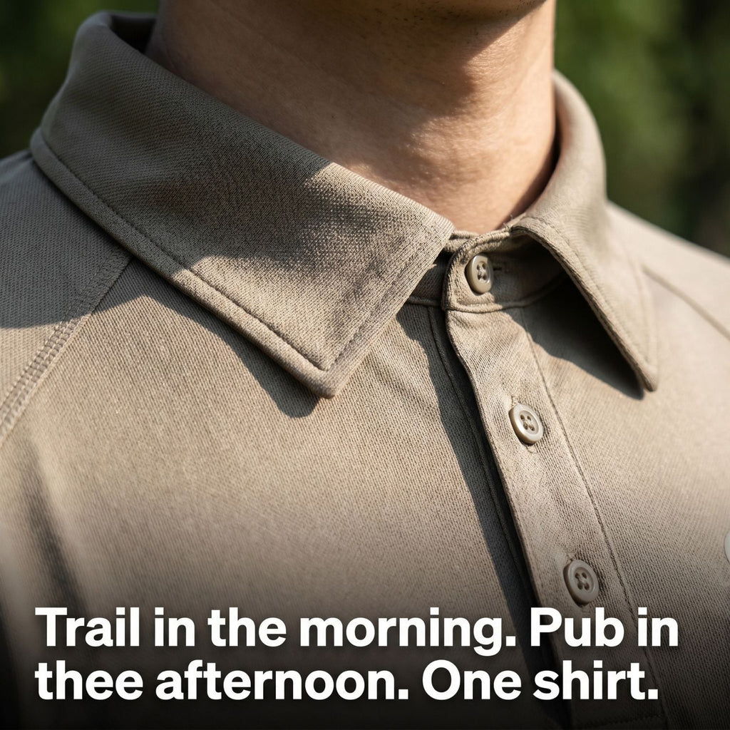 Herren Schnelltrocknendes Polo-Shirt mit Reißverschlusstasche