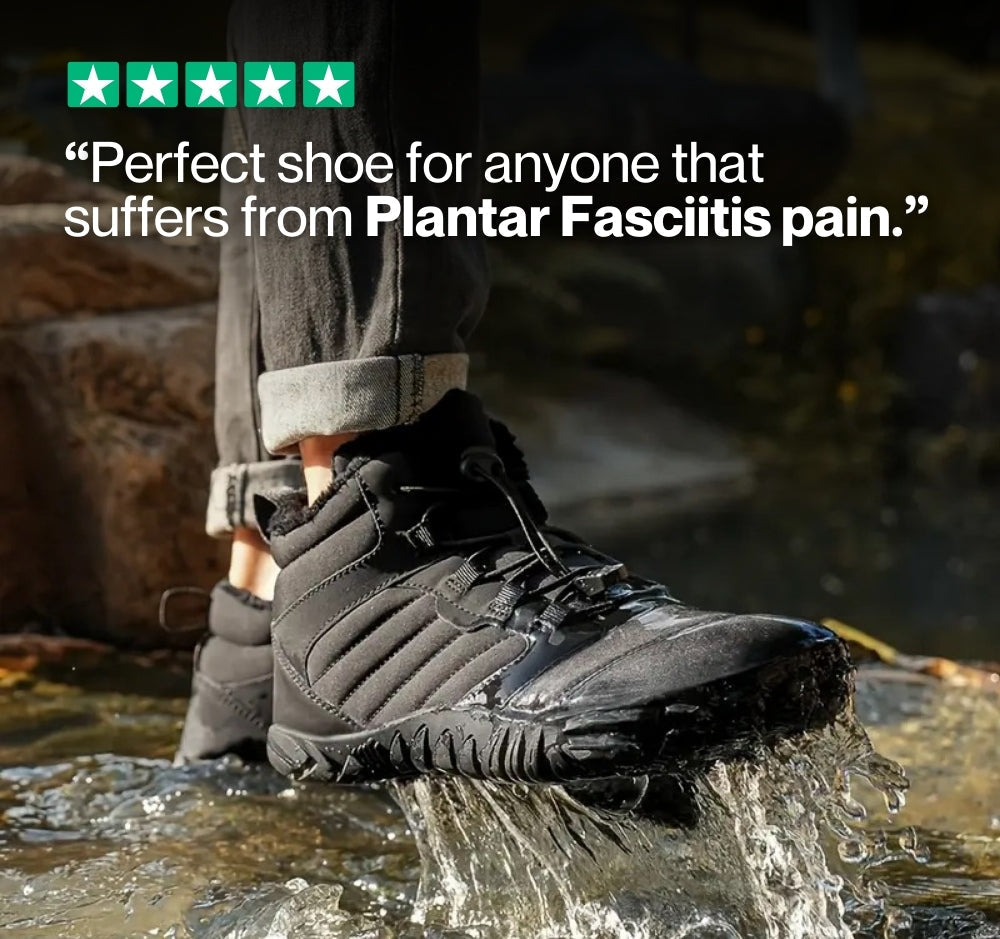 Wasserabweisende Barfuß-Boots mit breiter Zehenbox