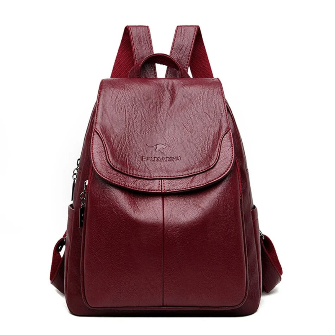 Veganem Leder Taschen Rucksack mit Anti-Diebstahl-Design für Damen – EleganceSafe Backpack