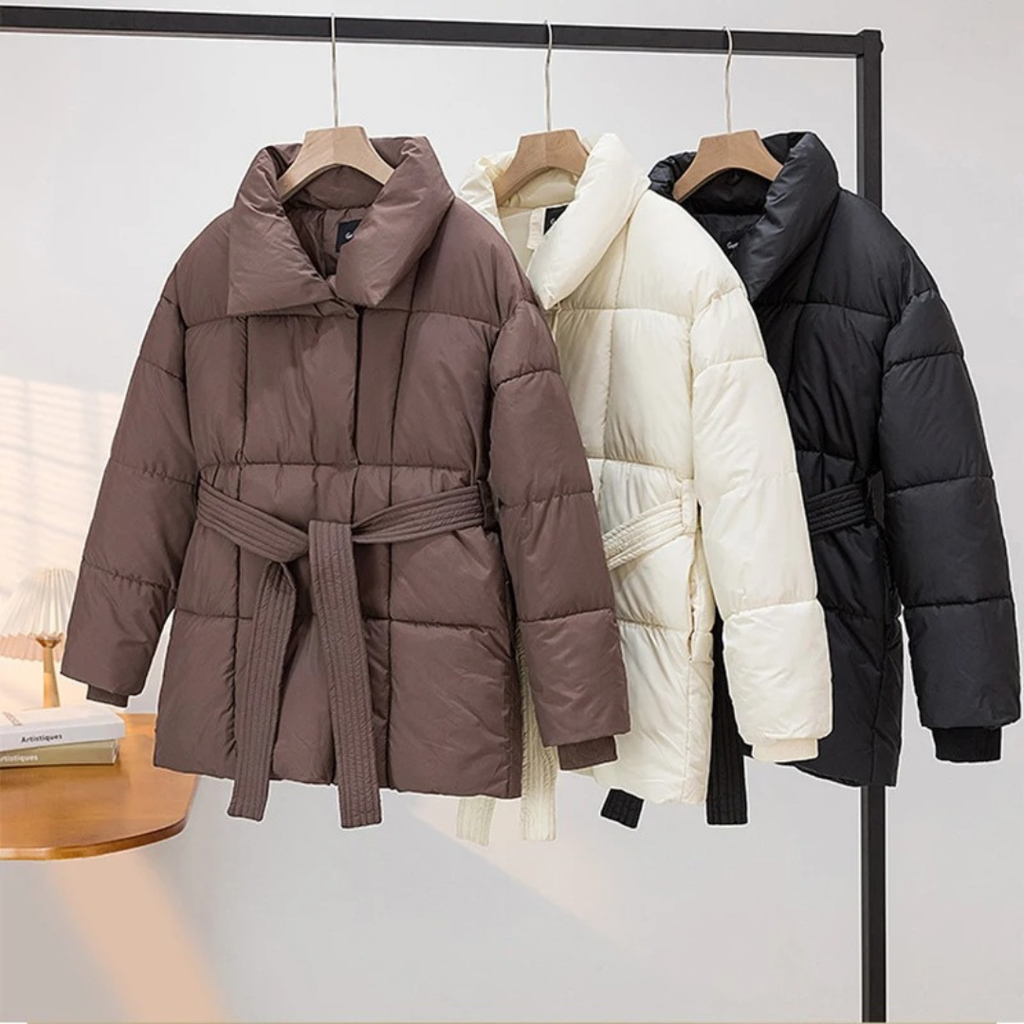 Daunenjacke mit Taillengürtel & Wärmepolsterung – FrostLuxe Parka