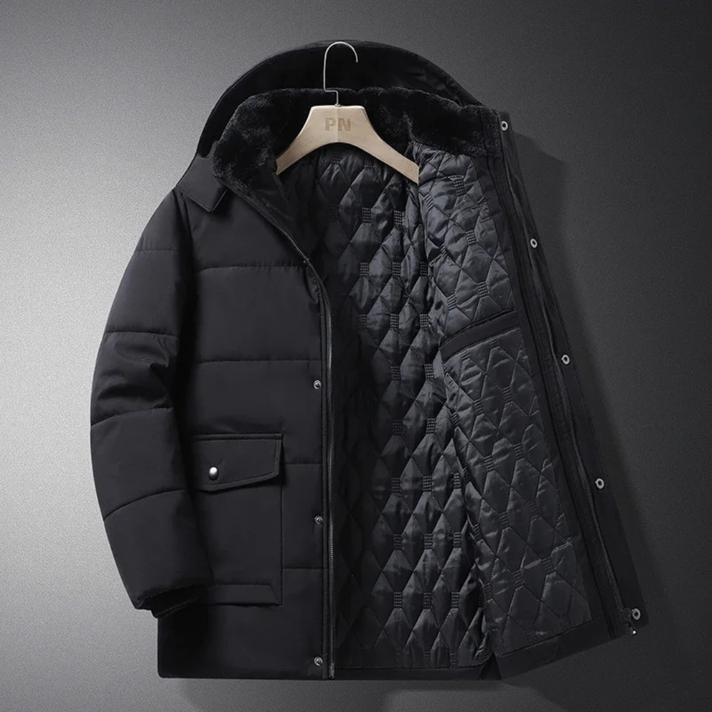 Jacke mit Fleecefutter & Abnehmbarer Kapuze – Nordfell Parka