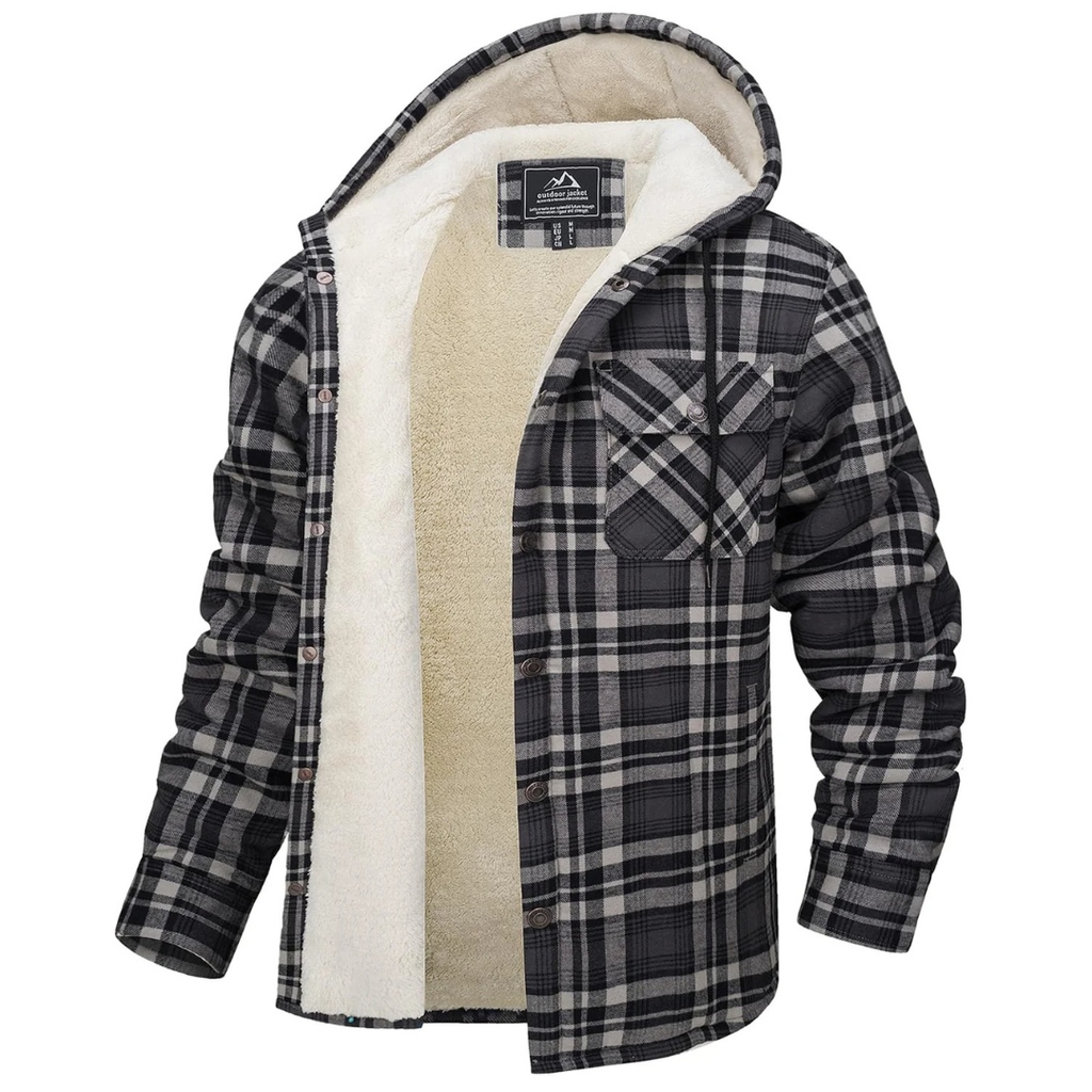 Flanell Pulloverjacke mit Kapuze – NordHaven Thermal Jacket