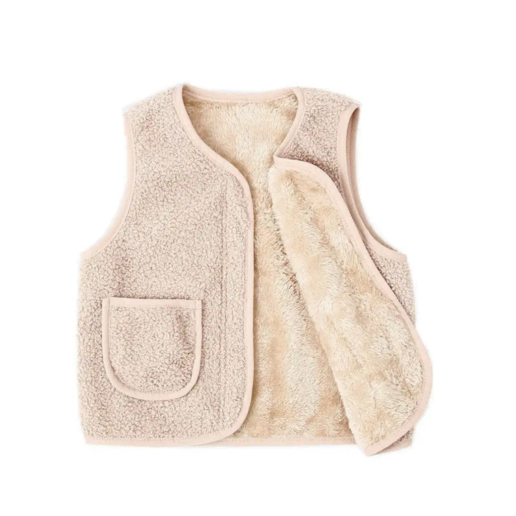 Weste für Kinder mit Reißverschluss & Tasche – CozyBear Vest