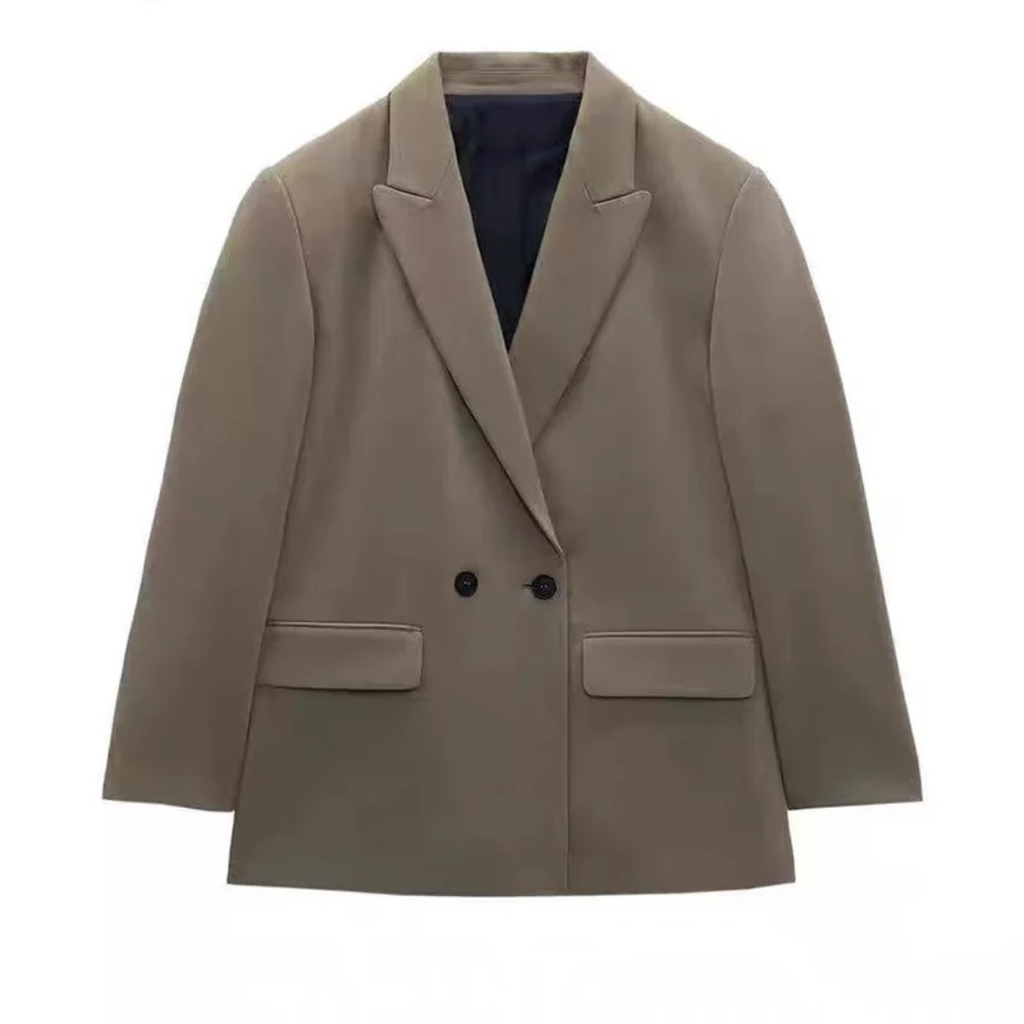 Mantel Damen mit Doppelreihigem Schnitt & Elegantem Office-Look – LioraBlaze Blazer