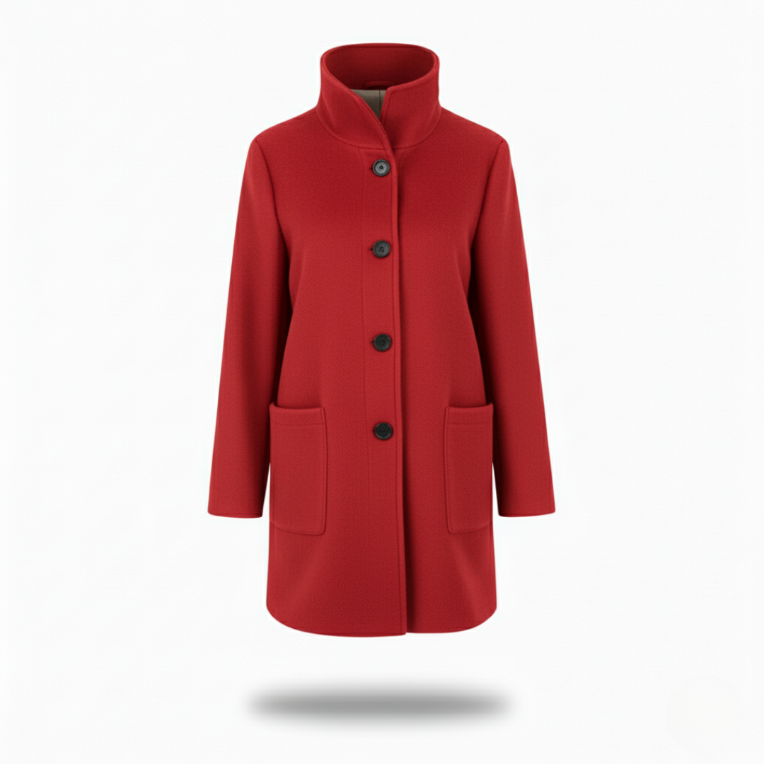 Eleganter Wintermantel Damen lang & warm im Woll-Look – Nordura Coat