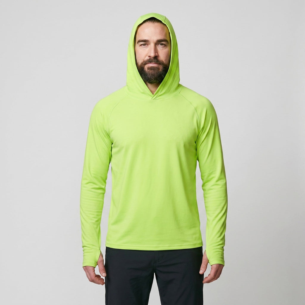 Herren UV-Hoodie UPF 50+ – leicht, schnelltrocknend mit Daumenschlaufen