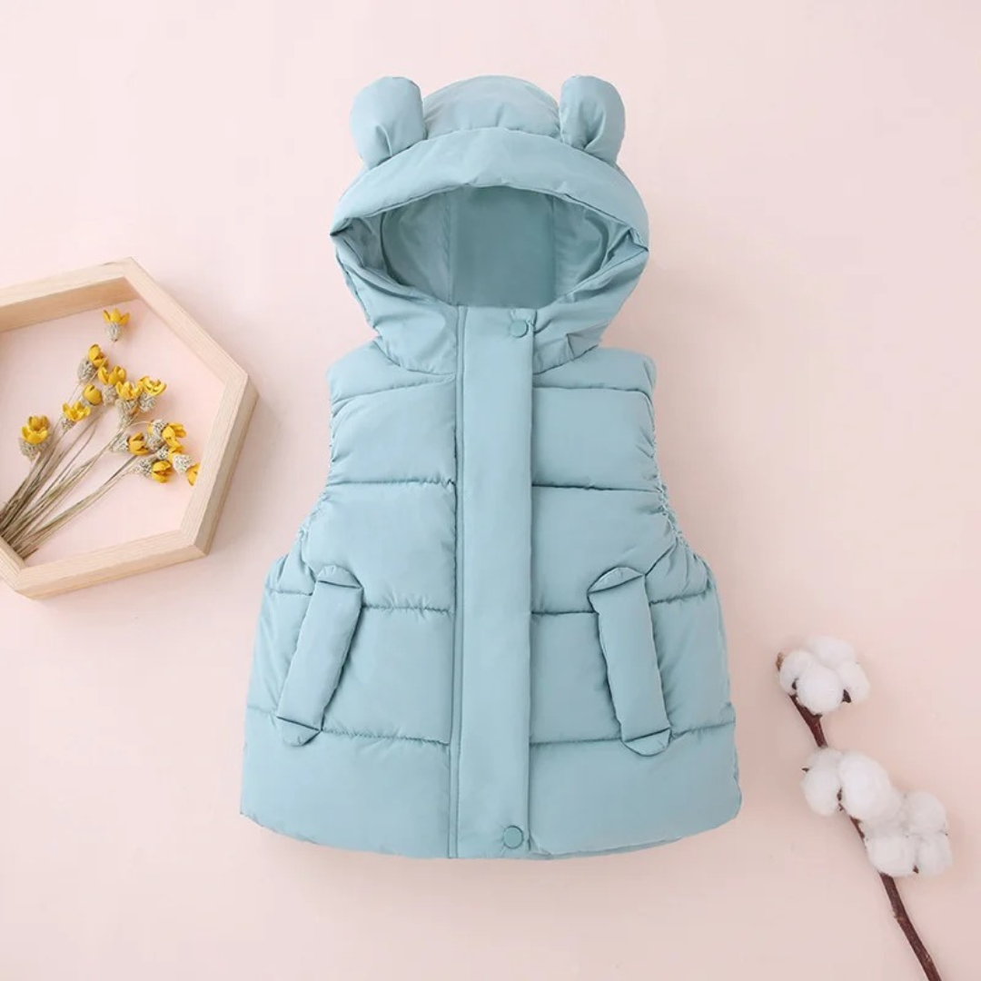Weste mit Kapuze & leichter Wattierung – CozyCub Vest