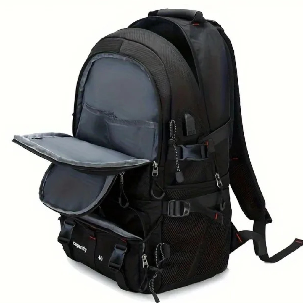 Wanderrucksack 40L mit USB-Anschluss – BergTrail Pro