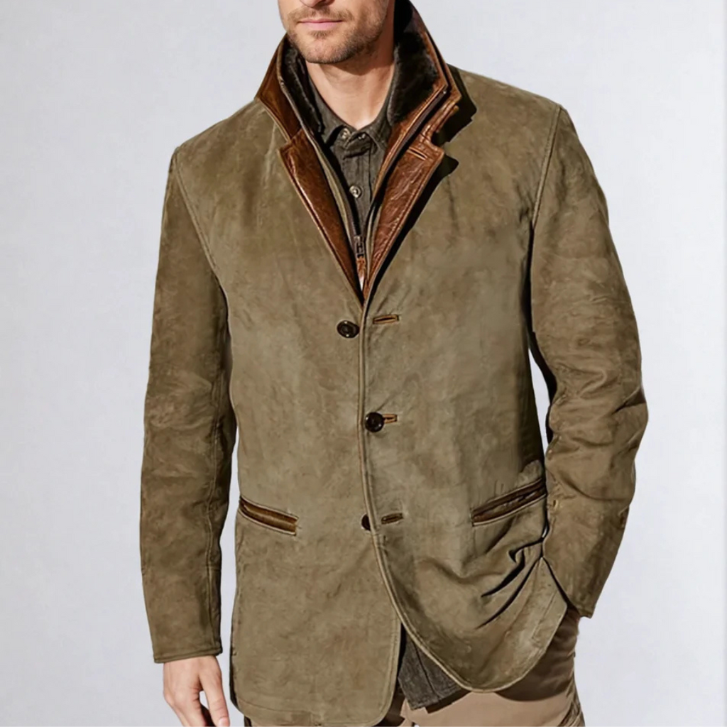 Lederjacke Herren Vintage mit Futter & Tailored Fit – Classic Rider