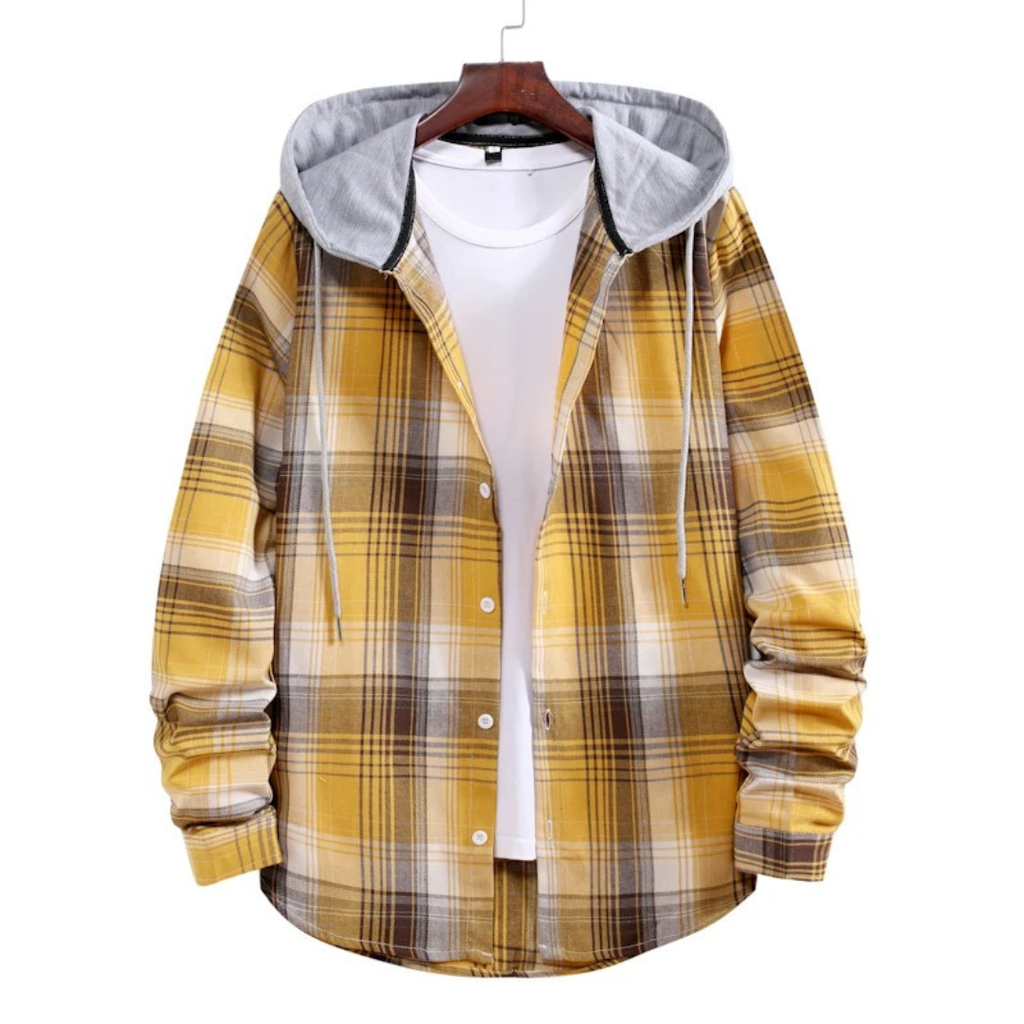 Flanell Pullover mit Kapuze & Karomuster – UrbanLoom Check