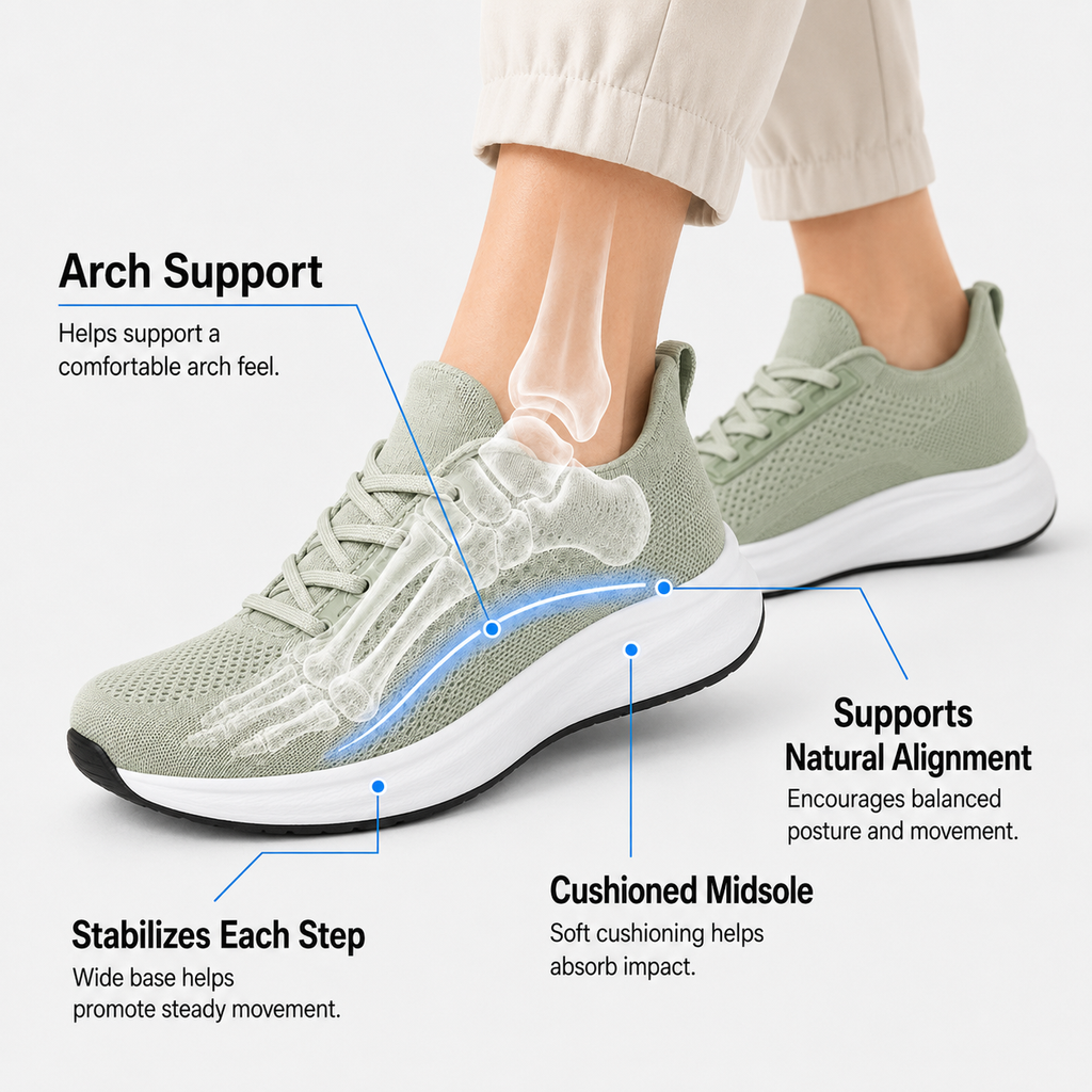 Komfort-Walking-Schuhe mit breiter Zehenbox – Unisex