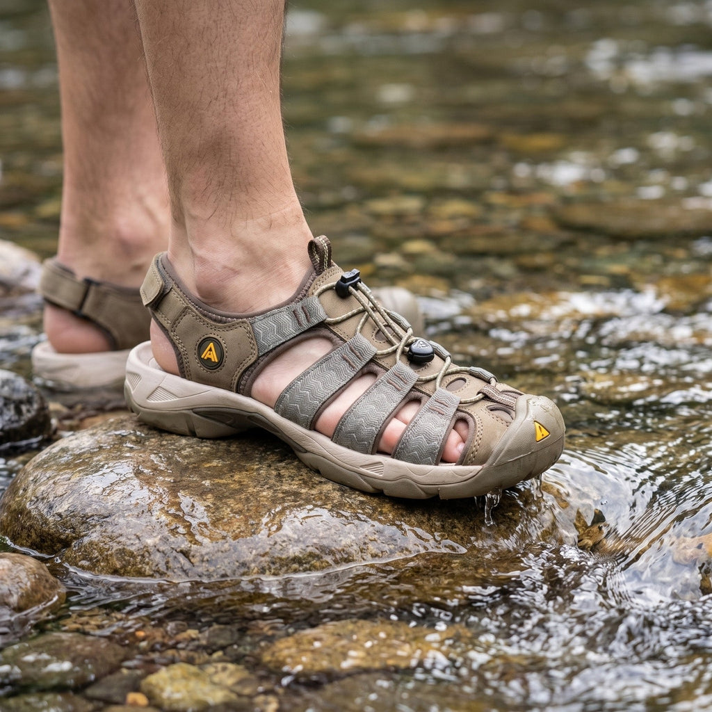 Herren Wandersandalen geschlossene Zehenpartie – Outdoor- und Wassersandalen