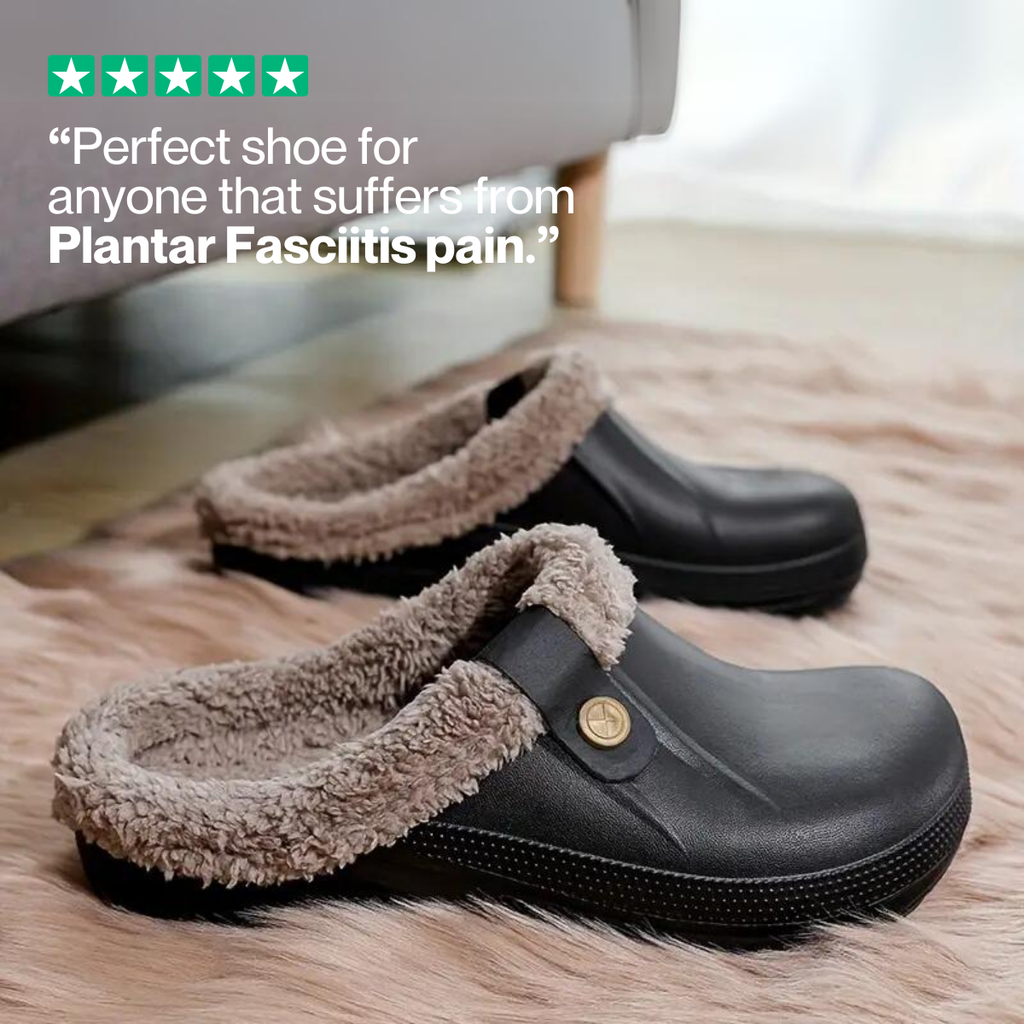 Kuschelige Comfort-Clog-Pantoletten mit rutschfester Sohle