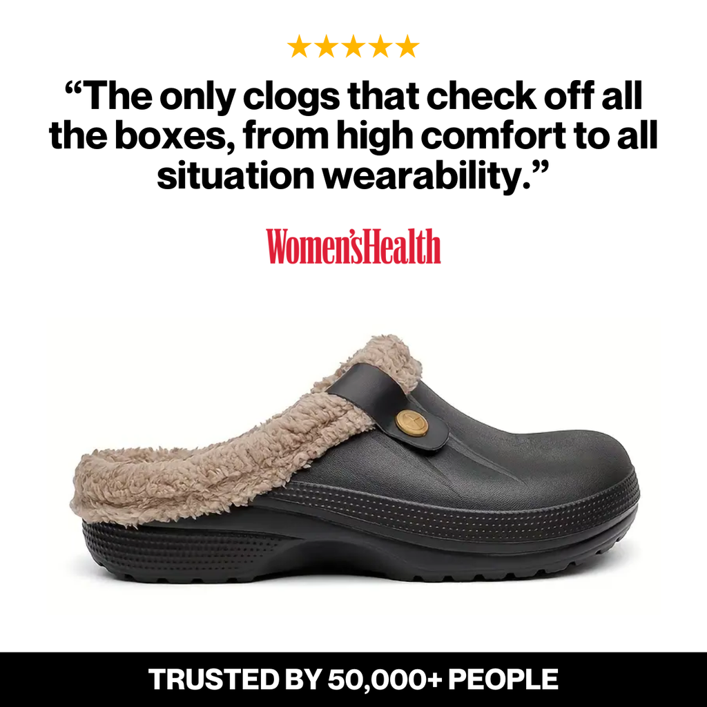Kuschelige Comfort-Clog-Pantoletten mit rutschfester Sohle
