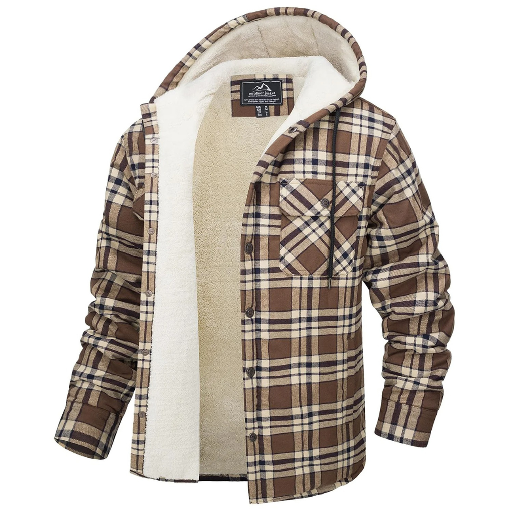 Flanell Pulloverjacke mit Kapuze – NordHaven Thermal Jacket