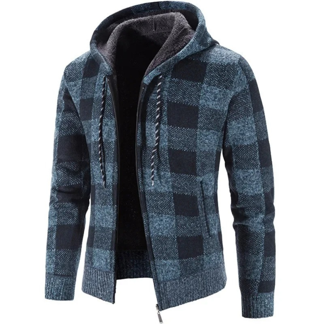 Flanell Pullover mit Fleecefutter & Kapuze – NordHaven Check Jacket