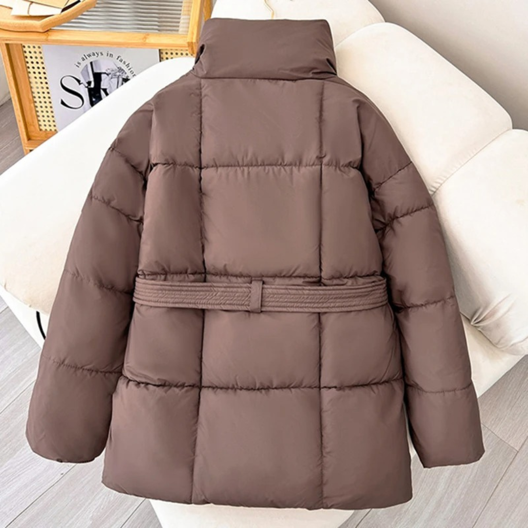 Daunenjacke mit Taillengürtel & Wärmepolsterung – FrostLuxe Parka