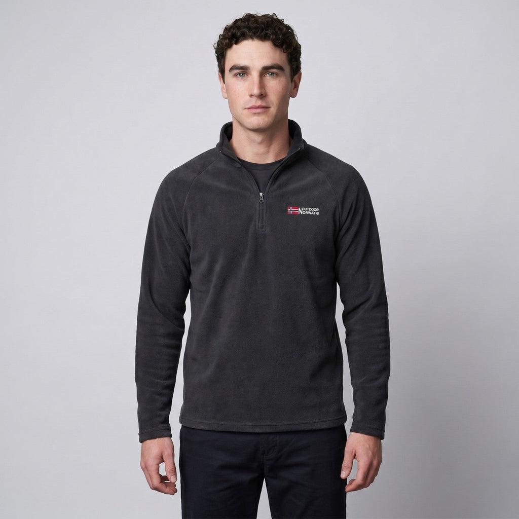 Herren Quarter-Zip Fleecepullover – leichter Fleece für Wandern und Camping