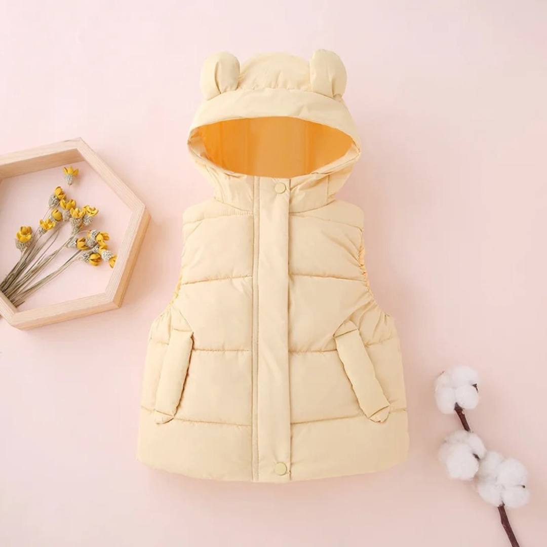 Weste mit Kapuze & leichter Wattierung – CozyCub Vest