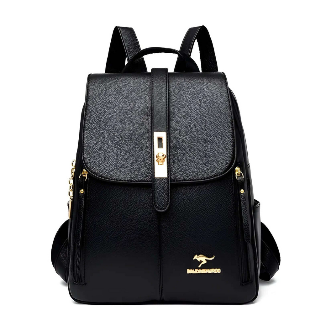 Leder Taschen Rucksack für Damen mit Schloss & Fächern – ClassicCharm Backpack