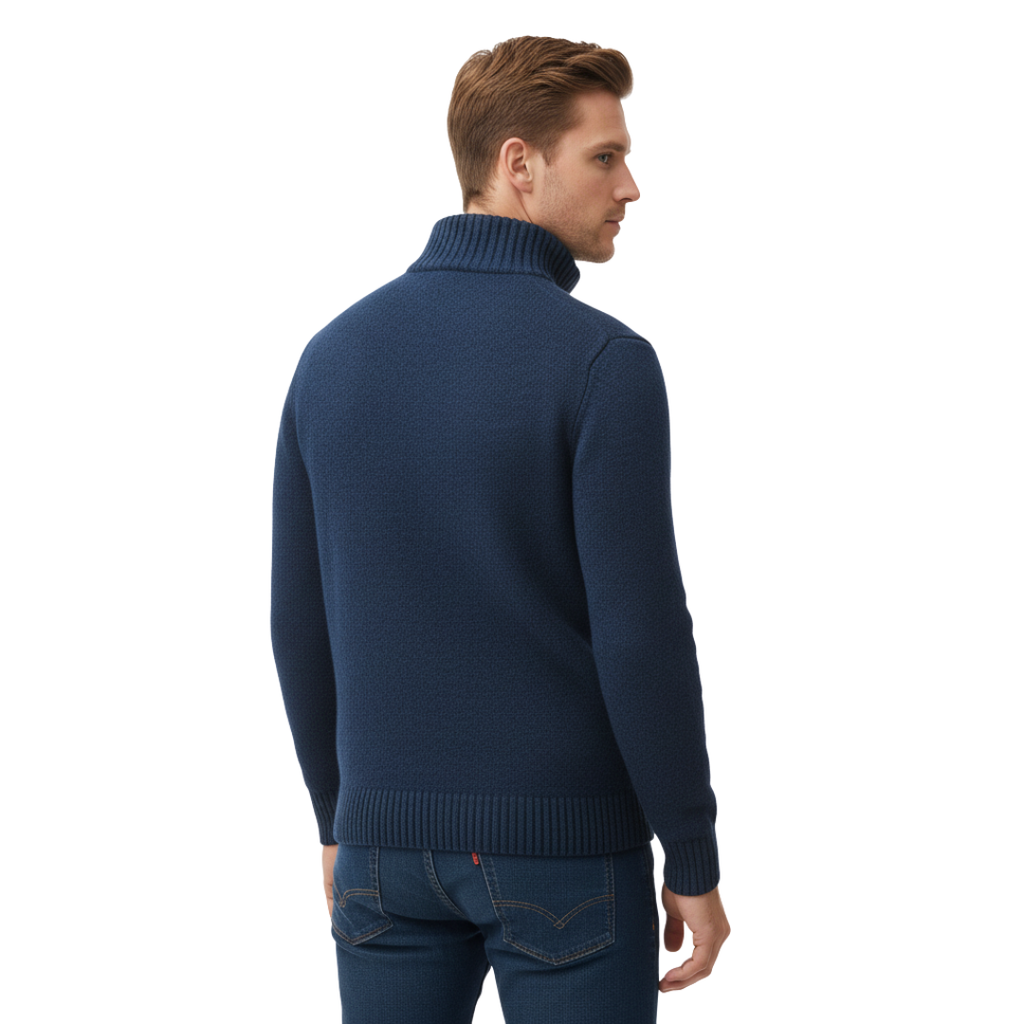 MerinoEdge Strickpullover mit Halb-Reißverschluss