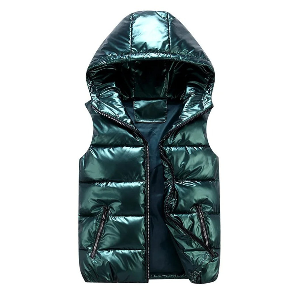 Weste für Kinder mit Kapuze & Glanzoptik – FrostShell Vest