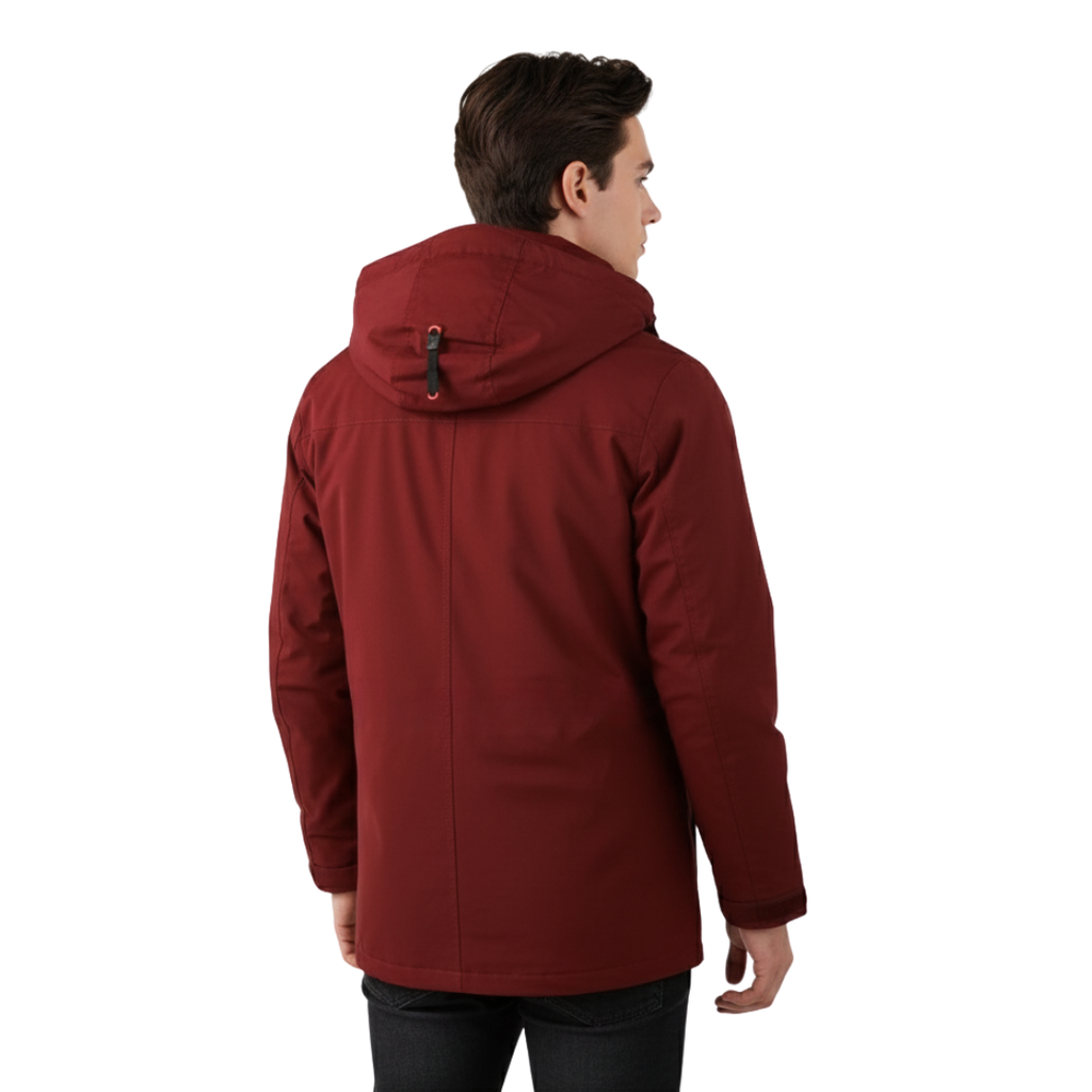 Herren Fleecejacke mit Kapuze – Winddichte Outdoor-Jacke mit Reißverschluss