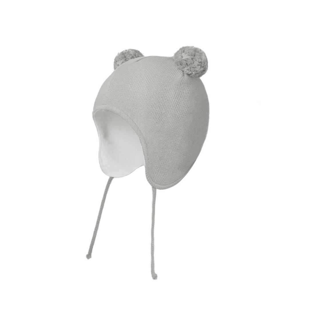 Mütze mit Ohrenklappen & Fleecefutter für Babys – BearHug Knit