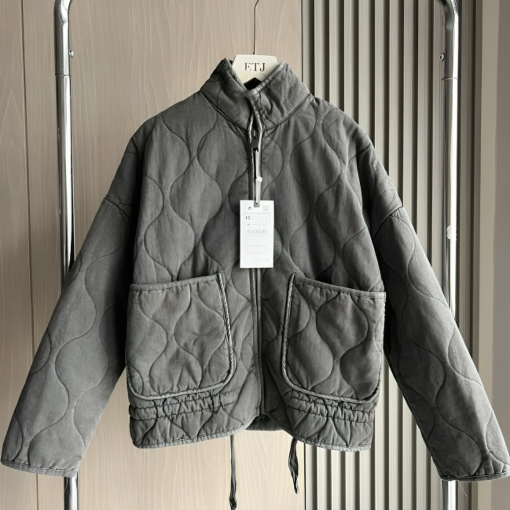 Mantel Damen gesteppt mit hohem Kragen & Taschen – QuiltaWarm Jacke