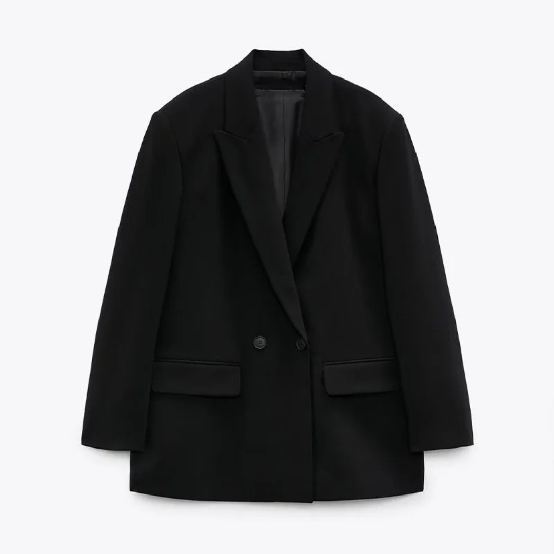 Mantel Damen mit Doppelreihigem Schnitt & Elegantem Office-Look – LioraBlaze Blazer