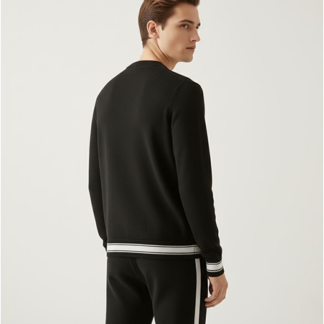 Herren Trainingsanzug – Zweiteiliges Set mit Pullover & Jogginghose | Weicher Strickanzug für Komfort & Stil