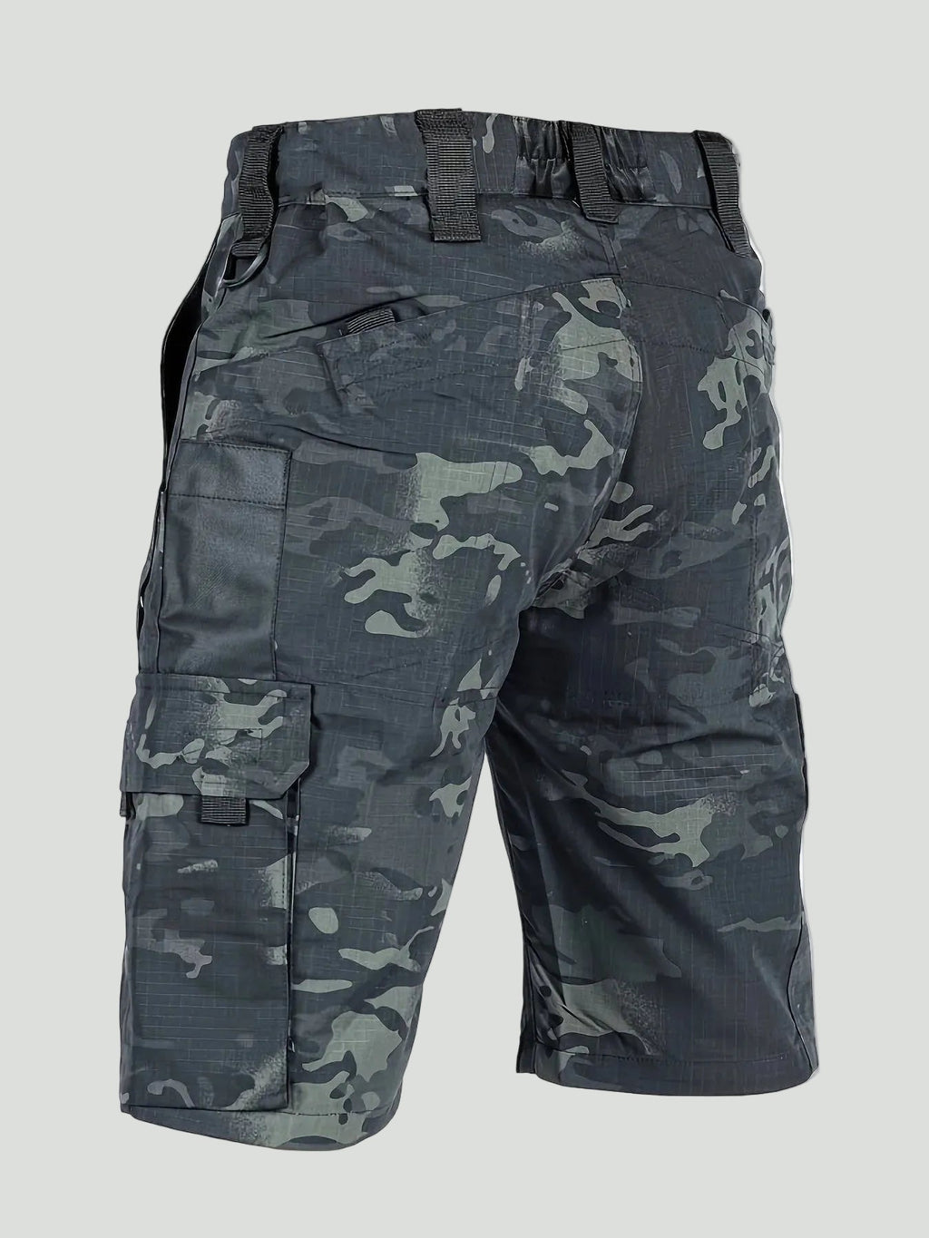 Herren Ripstop-Cargo-Shorts – lange Shorts mit Reißverschlusstasche